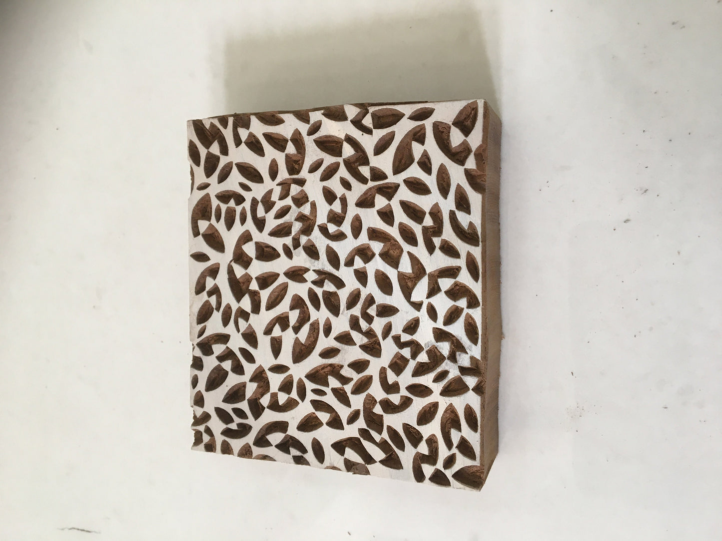 Leafy repeat pattern Indian Artistic Handicraft Items Wooden Printing Block, Moroccan Tile Stamp, large block fabric printing , Clay Stamp