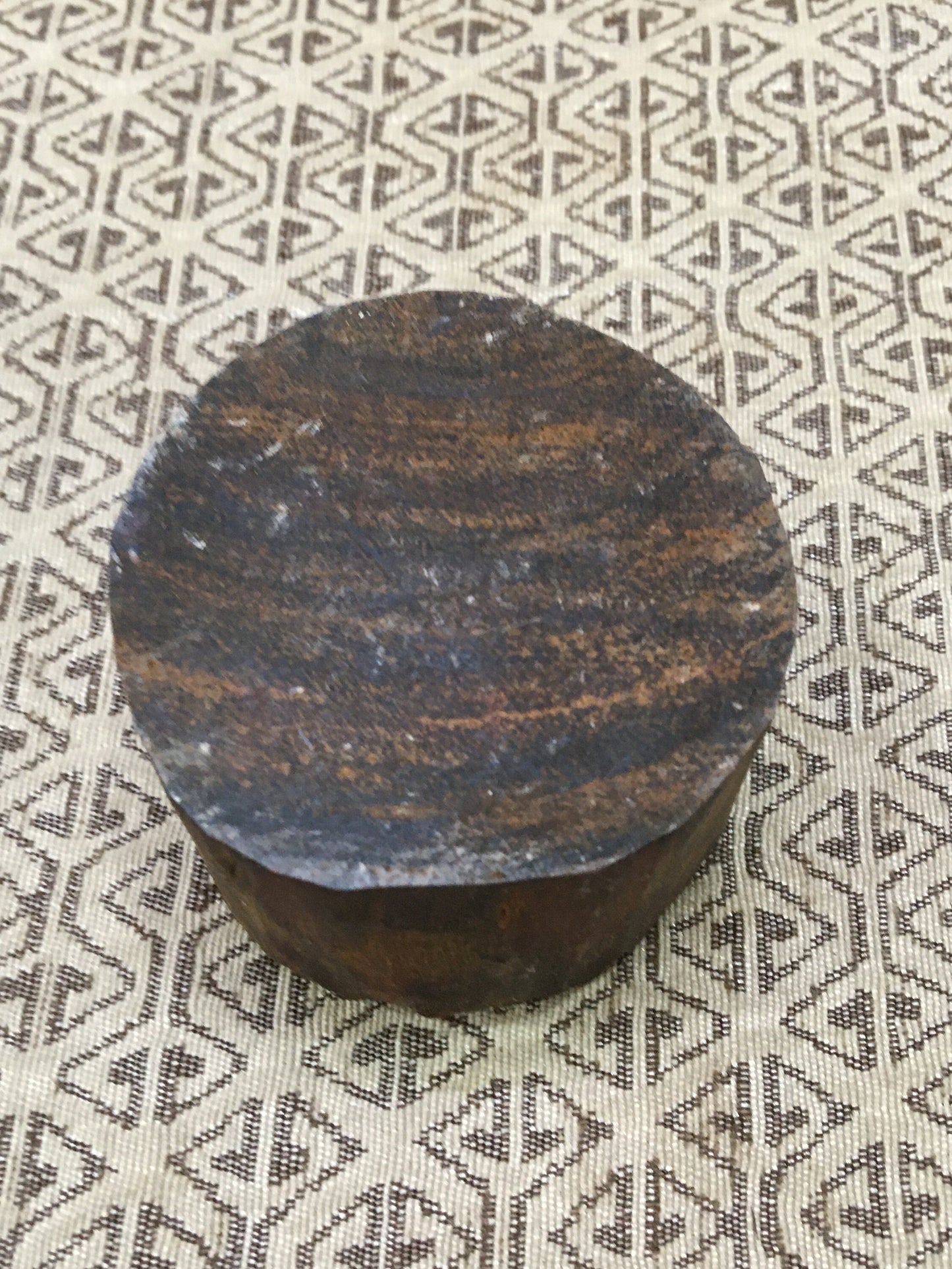 Dotty Swirl's Mandala, Round Hand Carved Indian Wooden Stamp , Wood Block for Textile Fabric Stamping Henna Pottery DIY