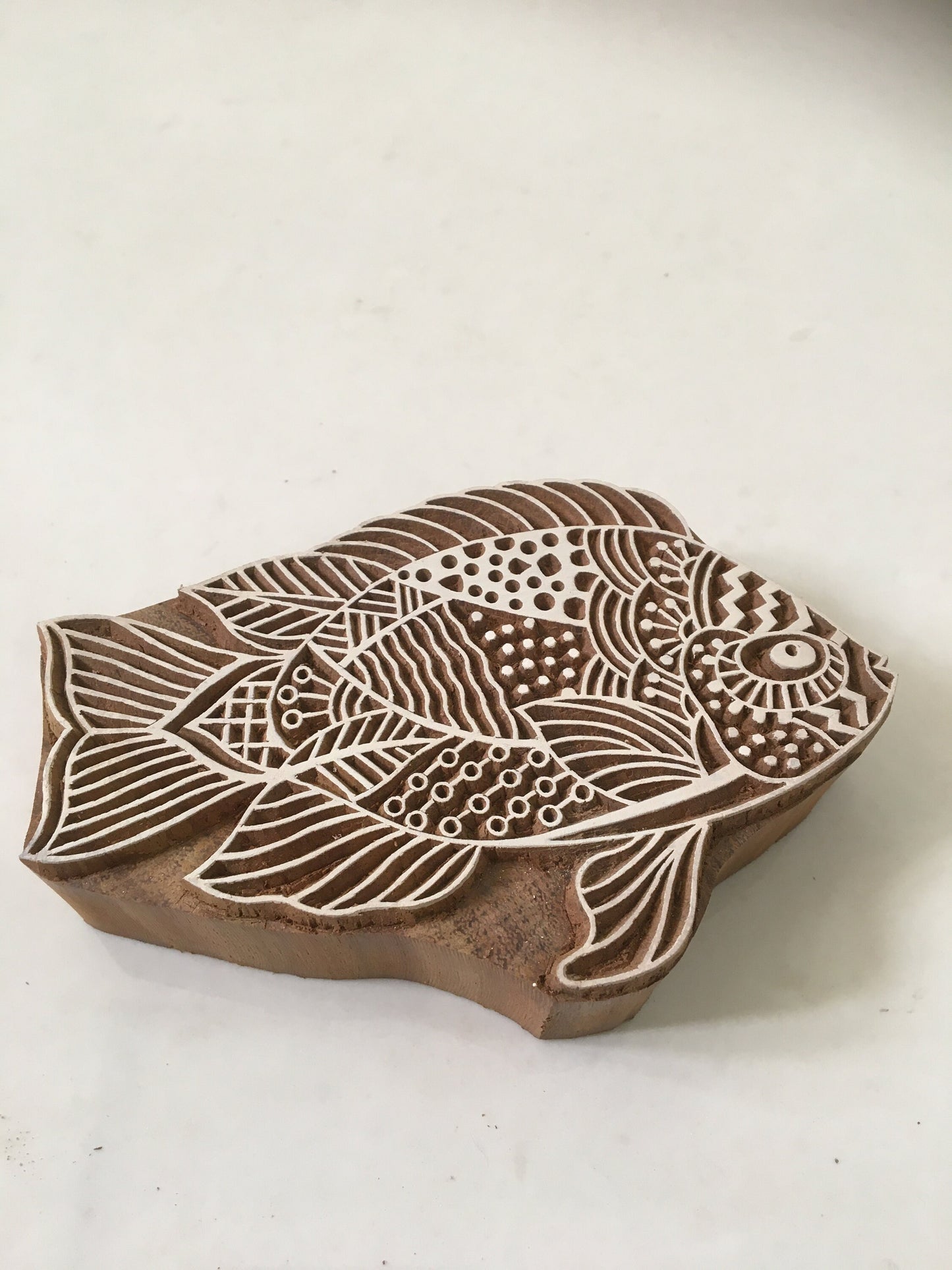 Zentangle fish Indian Artistic Handicraft Items Wooden Printing Block, Tjaps, Batik stamps, pottery stamps, clay stamps,Indian wooden stamps