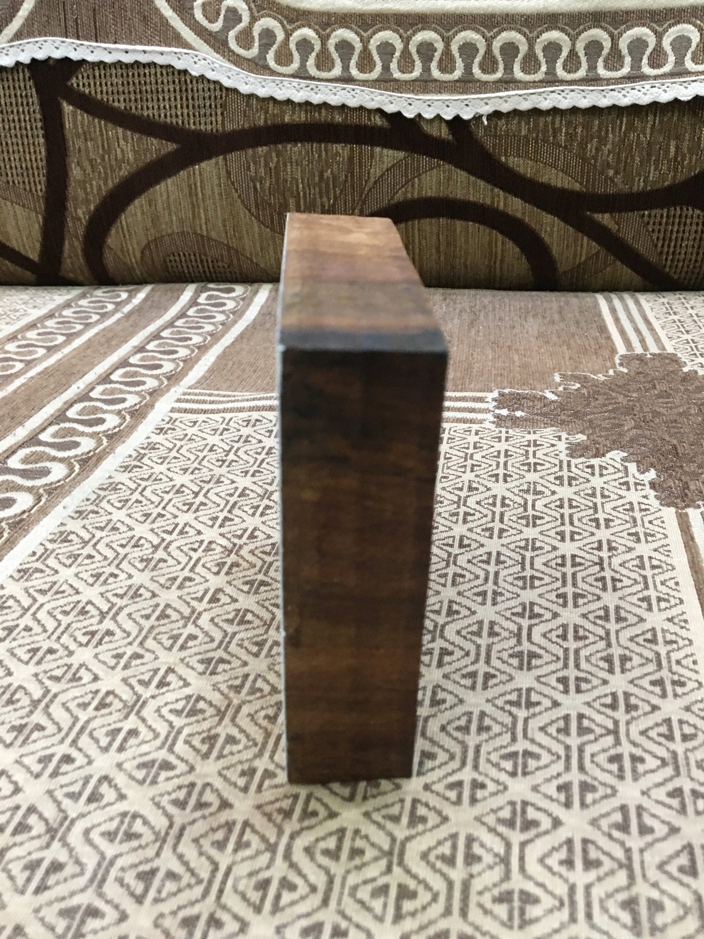 Square of squares Repeat Pattern, hand carved Indian wood printing block; textile stamp; pottery stamp,