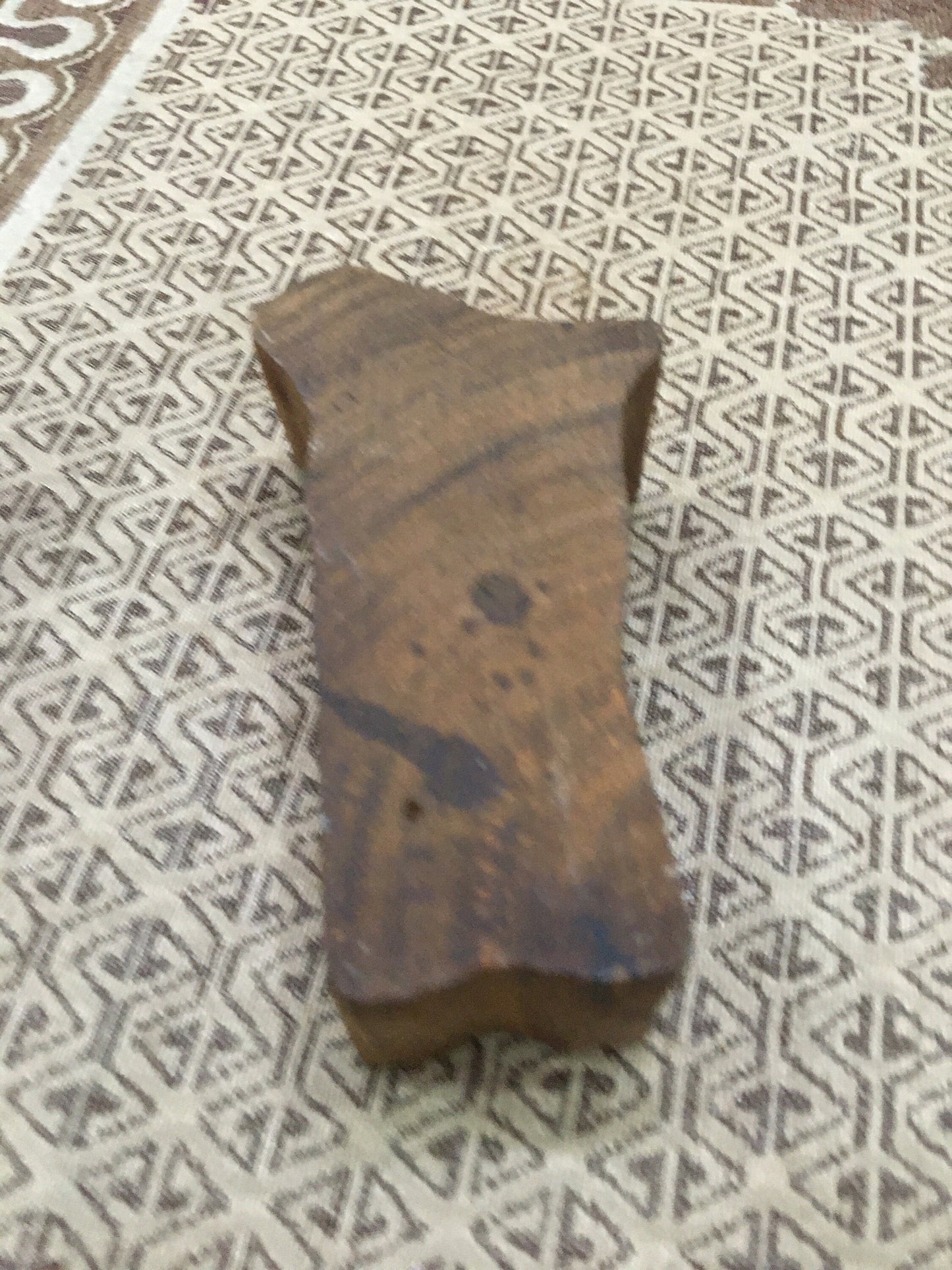 Solid Standing Deer, hand carved Indian wood printing block; textile stamp; pottery stamp,