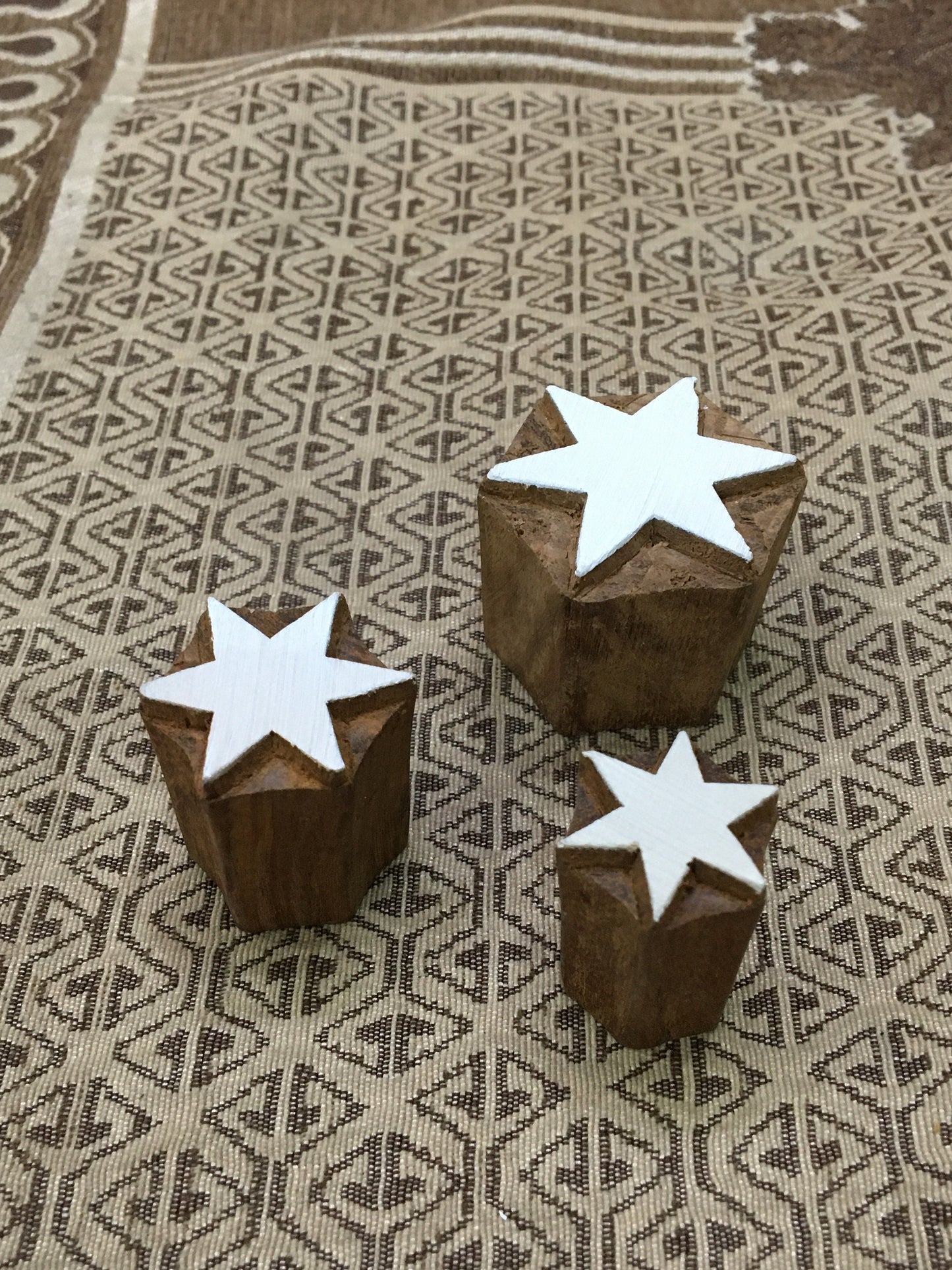 Starry Splendor: Bunch of Stars Indian Wooden Printing Block Stamps,pottery stamp ceramic mould tjap batik printing floral carved stamps.