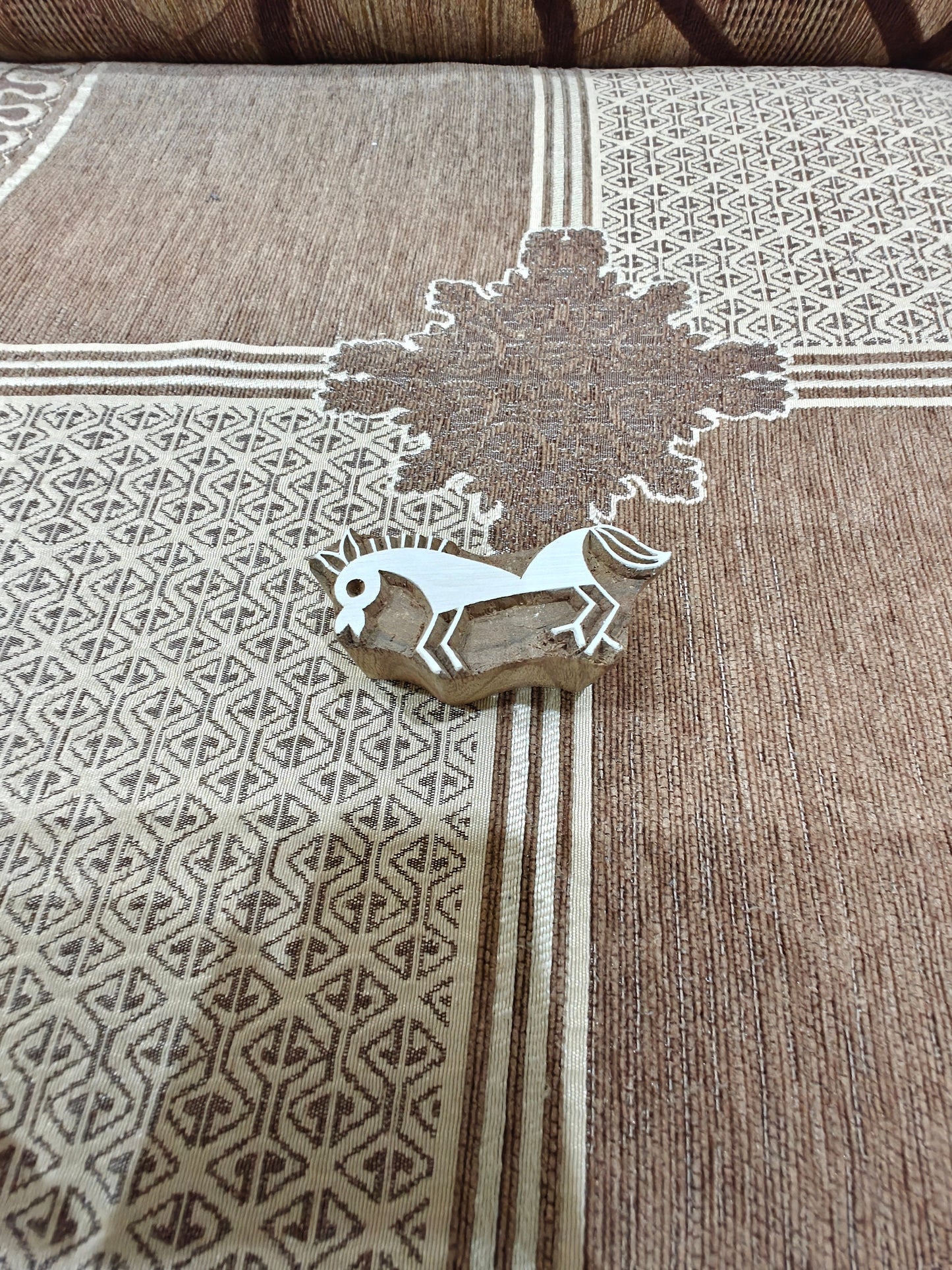 Tribal Horse pottery stamp ceramic mold scrapbooking tjap batik printing floral carved stamps.