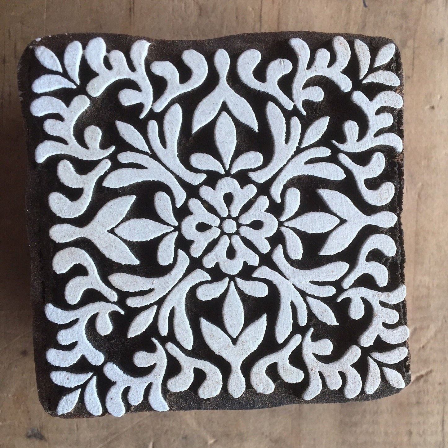 Tile Designs wooden Printing Blocks, hand carved Indian wood printing block; textile stamp; pottery stamp,