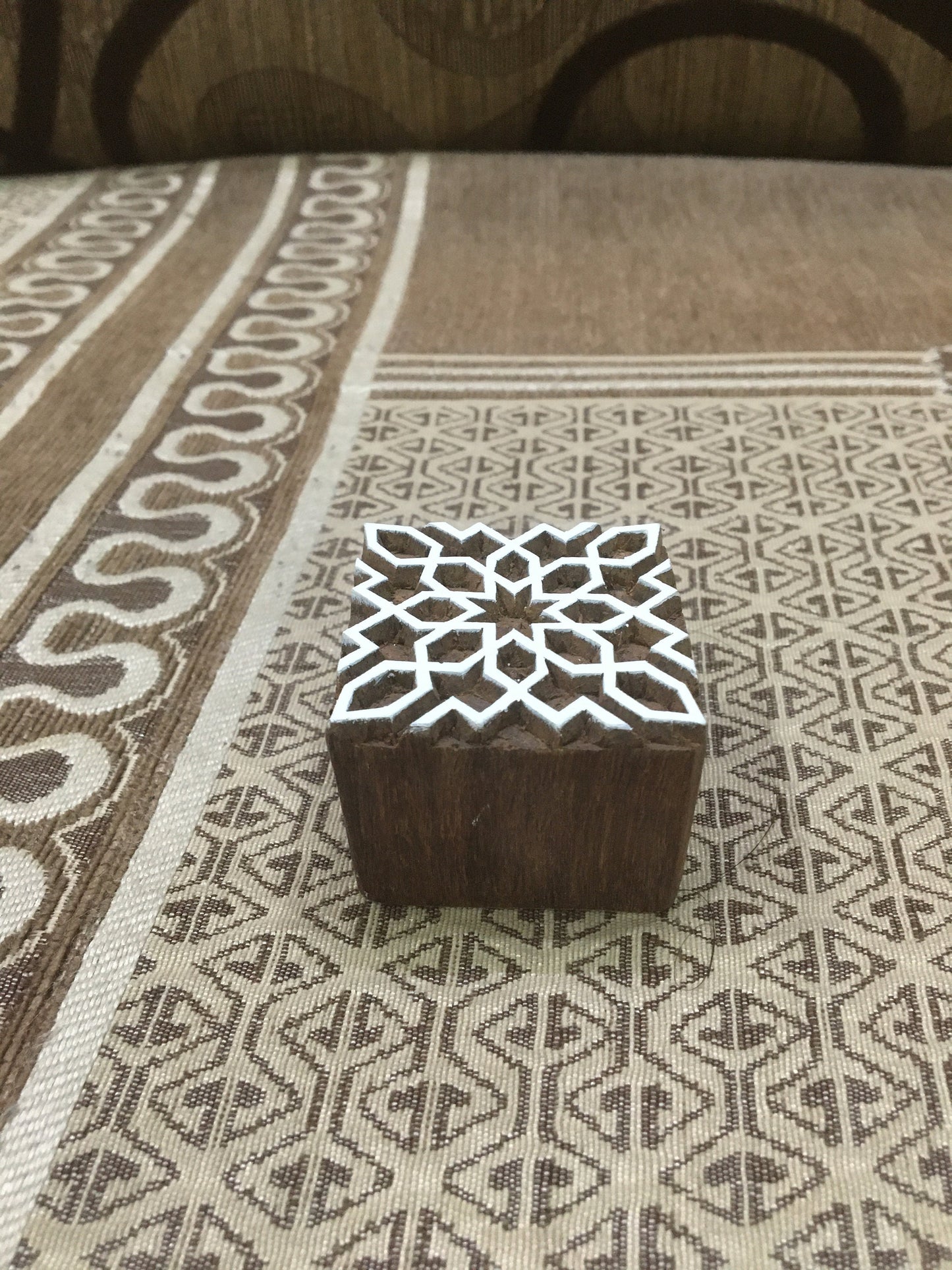 Arabesque Elegance: Exquisite Square Arabic Pattern Wooden Printing Blocks for Artistic Creations , wood block stamp, pottery stamps