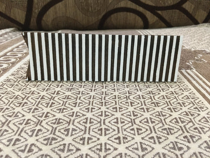 Stripy Border With Handel, pottery stamps Wooden Tjaps, hand carved Indian wood printing block; textile stamp; pottery stamp,