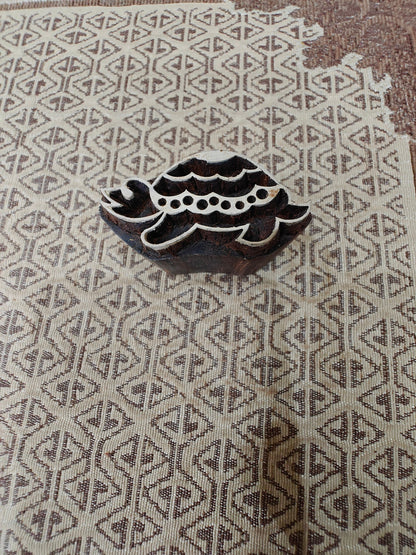 Mini Turtle pottery stamp ceramic mold scrapbooking tjap batik printing floral carved stamps.