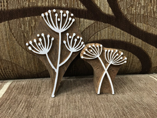 Allium Seed heads  pottery stamp ceramic mold scrapbooking tjap batik printing floral carved stamps.
