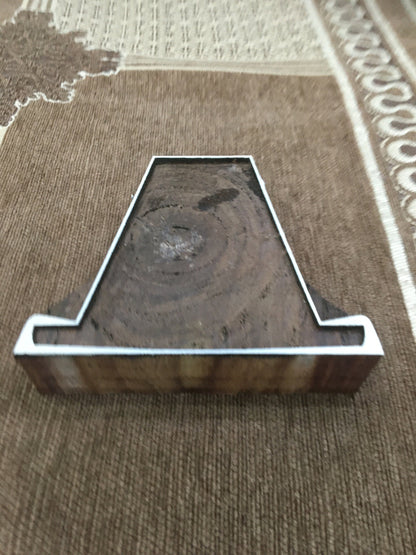 Welesh Hat, hand carved Indian wood printing block; textile stamp; pottery stamp,