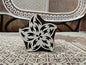 Solid Stylized Leafy Star pottery stamp ceramic mold scrapbooking tjap batik printing floral carved stamps.