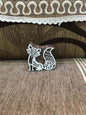 Stylised Fox Wooden Printing Block Stamp: A Modern Twist on Nature's Elegance, hand carved block; textile stamp; pottery stamp,