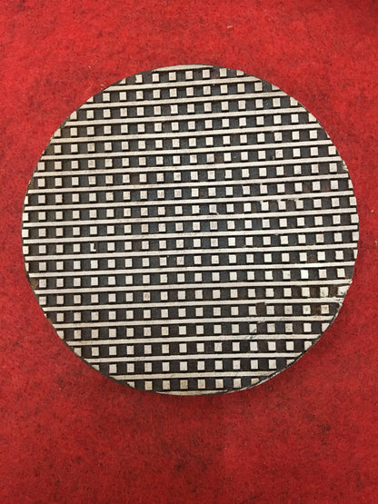 Stripes & Square Dots Mandala Wood Stamp; Pottery Stamp; Wood Printing Block; Indian Stamp; Soap Stamp; Textile Print Block..