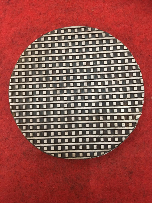 Stripes & Square Dots Mandala Wood Stamp; Pottery Stamp; Wood Printing Block; Indian Stamp; Soap Stamp; Textile Print Block..