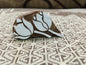 Blooming Elegance: Pair of Tulips Indian Wooden Printing Block Stamps, hand carved Indian wood printing block; textile stamp; pottery stamp,