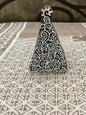 Christmas tree, hand carved Indian wood printing block; textile stamp; pottery stamp,