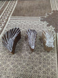 A  wheat hemp pottery stamp ceramic mould scrapbooking tjap batik printing floral carved stamps.