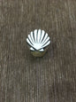 Sea shell, hand carved Indian wood printing block; textile stamp; pottery stamp,