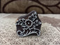 A Flower with curly leaves ,pottery stamp ceramic mold scrapbooking tjap batik printing floral carved stamps.