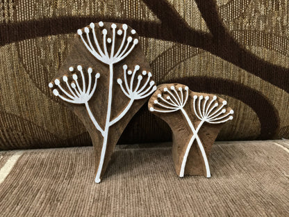Allium Seed heads  pottery stamp ceramic mold scrapbooking tjap batik printing floral carved stamps.