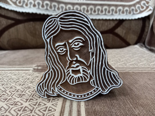 A Jesus Face Stamp ,pottery stamp ceramic mould scrapbooking tjap batik printing floral carved stamps.