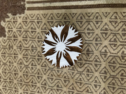 Dandalion Flower pottery stamp ceramic mold scrapbooking tjap batik printing floral carved stamps.