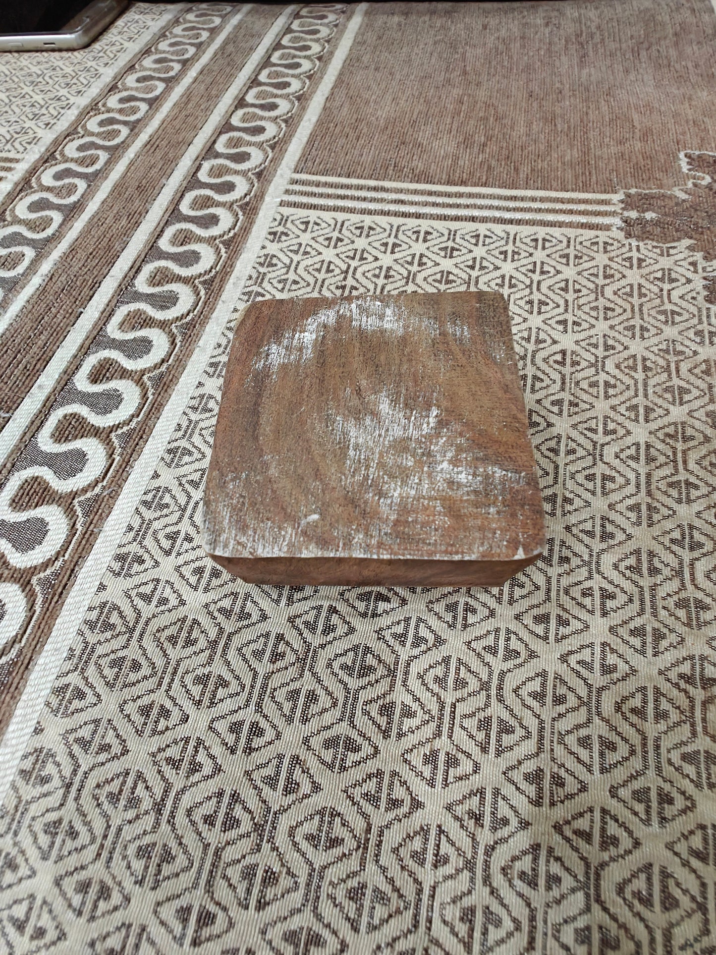 Mandala Square pottery stamp ceramic mold scrap booking tjap batik printing floral carved stamps.