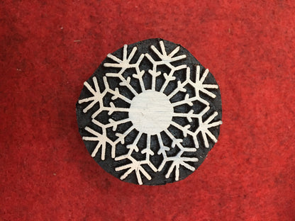 10 piece different Designs SET Snowflake Motif Wooden Textile Block Christmas Wood Block Stamp Hand Carved Stamp For Printing, Soap stamp