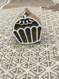 Cake Muffin, hand carved Indian wood printing block; textile stamp; pottery stamp,
