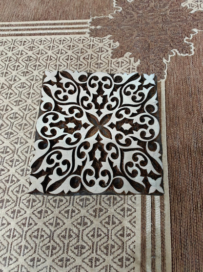 Tile 4  pottery stamp ceramic mold scrapbooking tjap batik printing floral carved stamps.