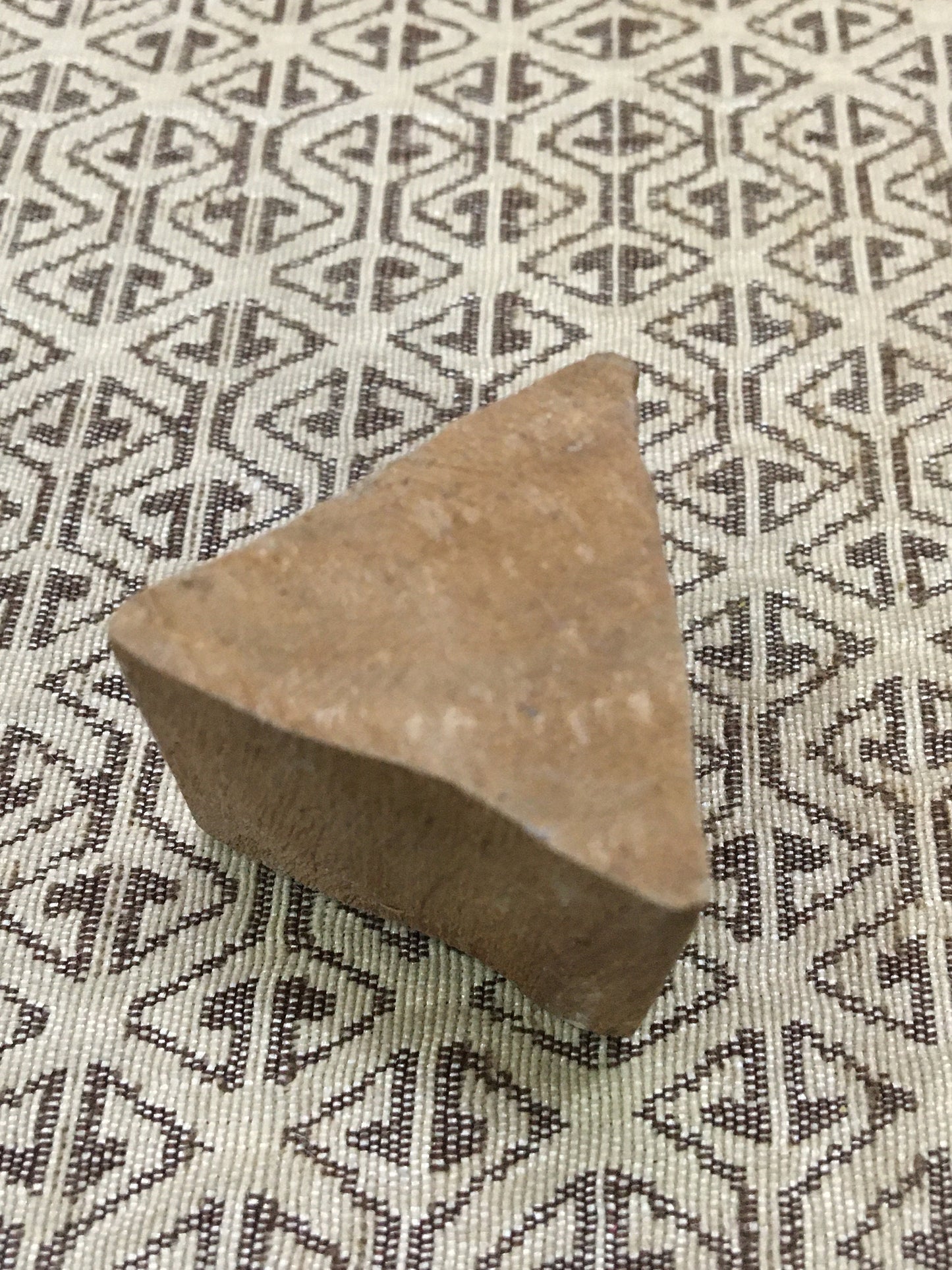 Celtic Triangle, hand carved Indian wood printing block; textile stamp; pottery stamp,