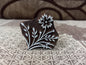 A Flower with Leaves, pottery stamp ceramic mold scrapbooking tjap batik printing floral carved stamps.