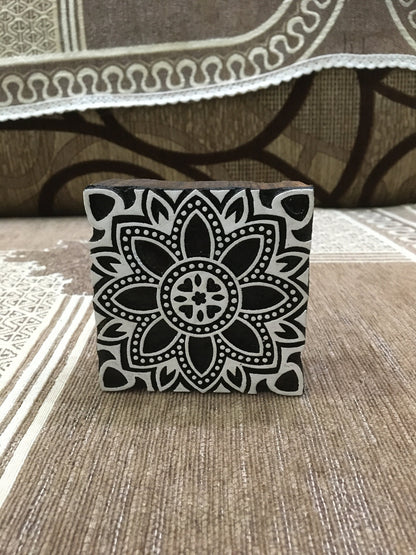 Detailed Moroccan Tile Indian Artistic Handicraft Items Wooden Printing Block, Moroccan Tile Stamp, large block fabric printing , Clay Stamp