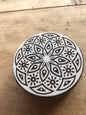 Floral Mandala Wood Stamp; Pottery Stamp; Wood Printing Block; Indian Stamp; Soap Stamp; Textile Print Block