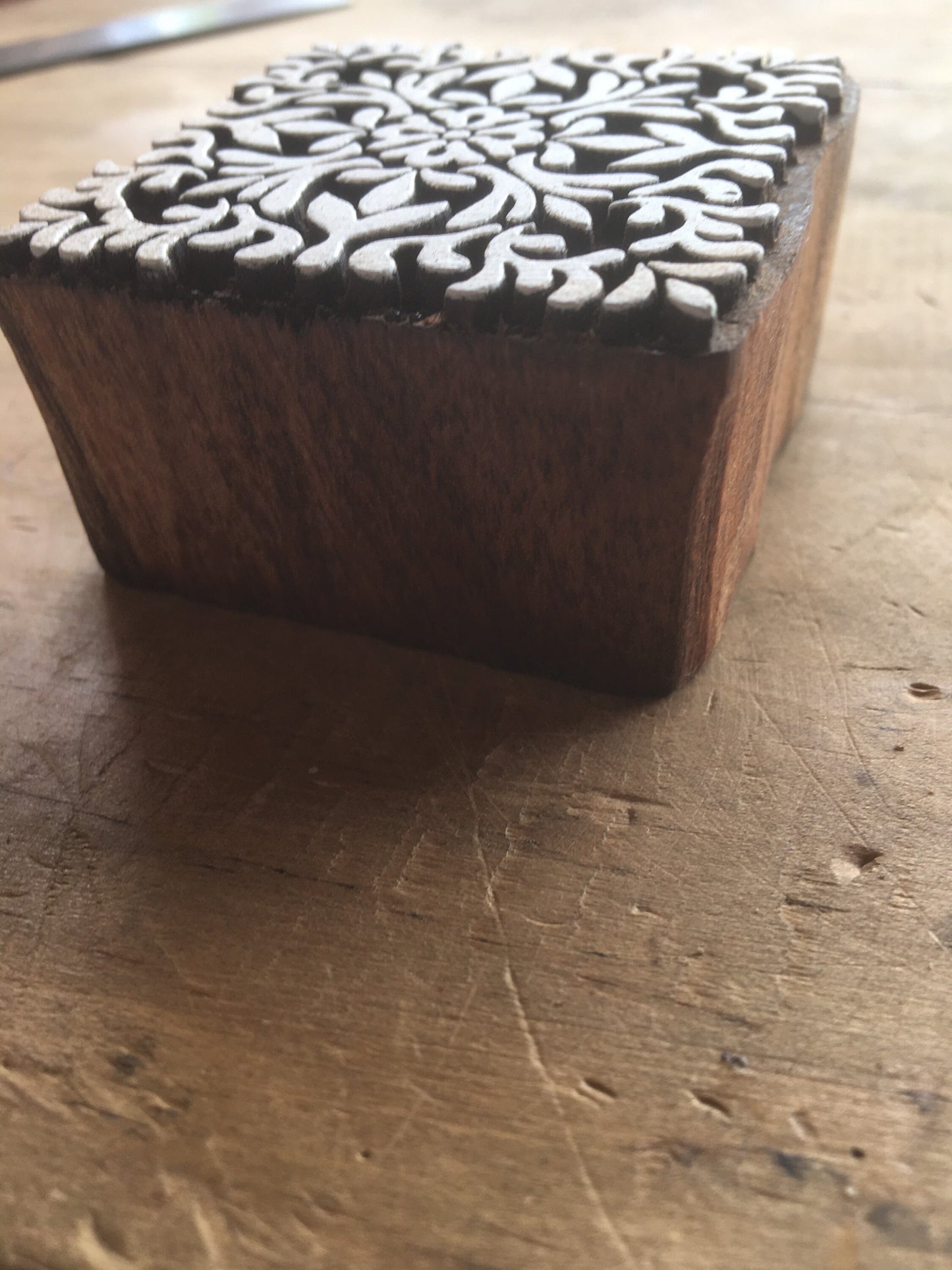 Tile Designs wooden Printing Blocks, hand carved Indian wood printing block; textile stamp; pottery stamp,