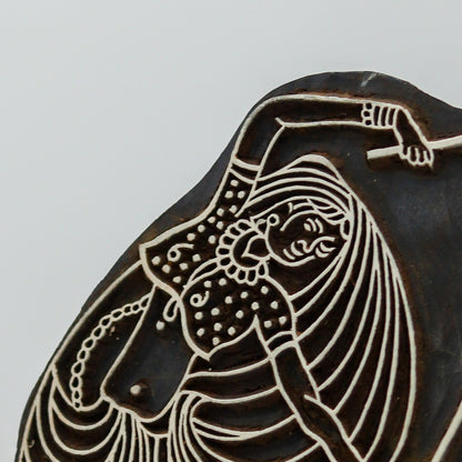 Dancing Lady Wooden Stamp: textile print stamp, wooden print block, tjaps, wood block stamp, pottery stamps