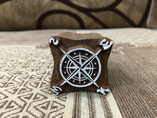Compass Swooden stamps pottery stamp ceramic mold scrapbooking Tjaps batik printing floral carved stamps.