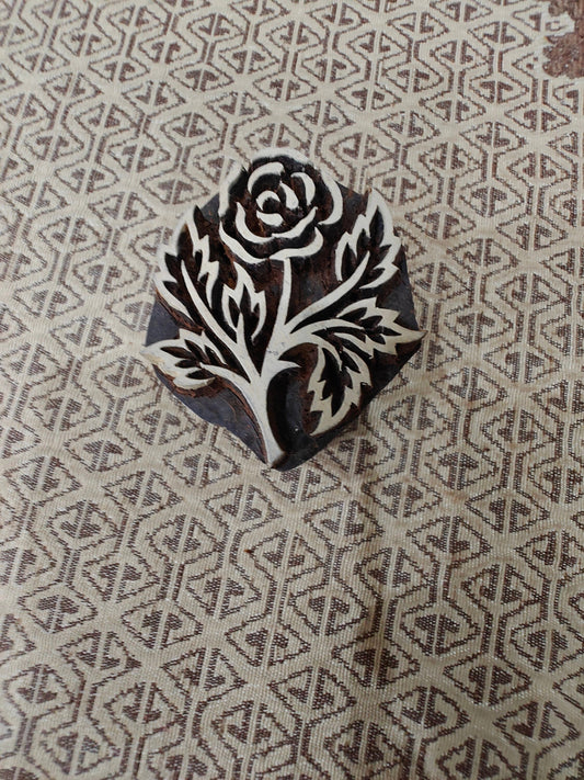 Rose Plant pottery stamp ceramic mold scrapbooking tjap batik printing floral carved stamps.
