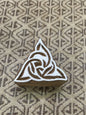 Celtic Triangle, hand carved Indian wood printing block; textile stamp; pottery stamp,