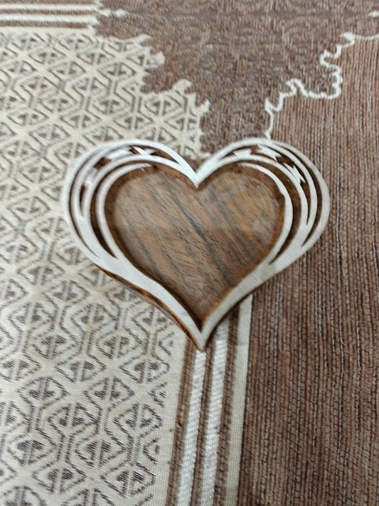 Stylish Heart pottery stamp ceramic mold scrapbooking tjap batik printing floral carved stamps.