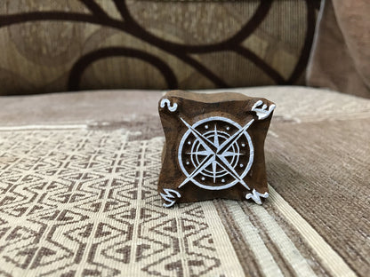 Compass Swooden stamps pottery stamp ceramic mold scrapbooking Tjaps batik printing floral carved stamps.