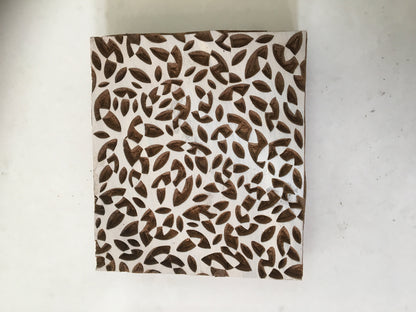 Leafy repeat pattern Indian Artistic Handicraft Items Wooden Printing Block, Moroccan Tile Stamp, large block fabric printing , Clay Stamp
