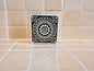 Medium Tile, pottery stamp ceramic mold scrap-booking tjap batik printing floral carved stamps image 0