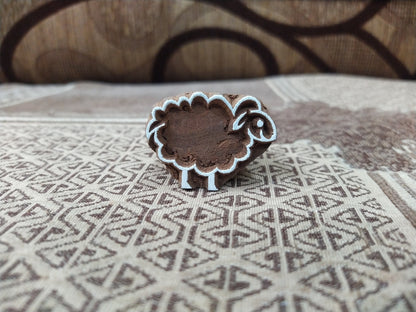 A sheep pottery stamp ceramic mold scrapbooking tjap batik printing floral carved stamps.