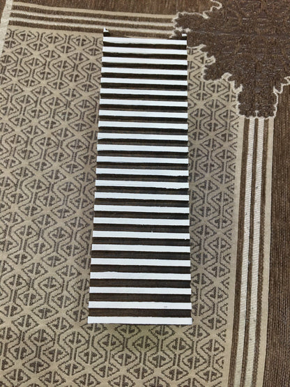 Stripy Border With Handel, pottery stamps Wooden Tjaps, hand carved Indian wood printing block; textile stamp; pottery stamp,