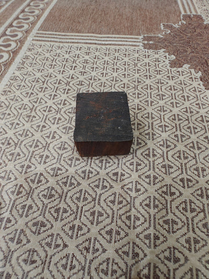 Mini square pottery stamp ceramic mold scrapbooking tjap batik printing floral carved stamps.