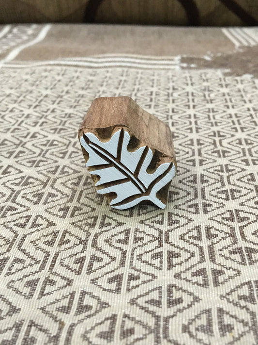 Tropical tree, hand carved Indian wood printing block; textile stamp; pottery stamp,