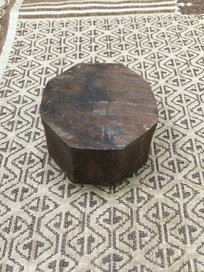 Snowflake, hand carved Indian wood printing block; textile stamp; pottery stamp,