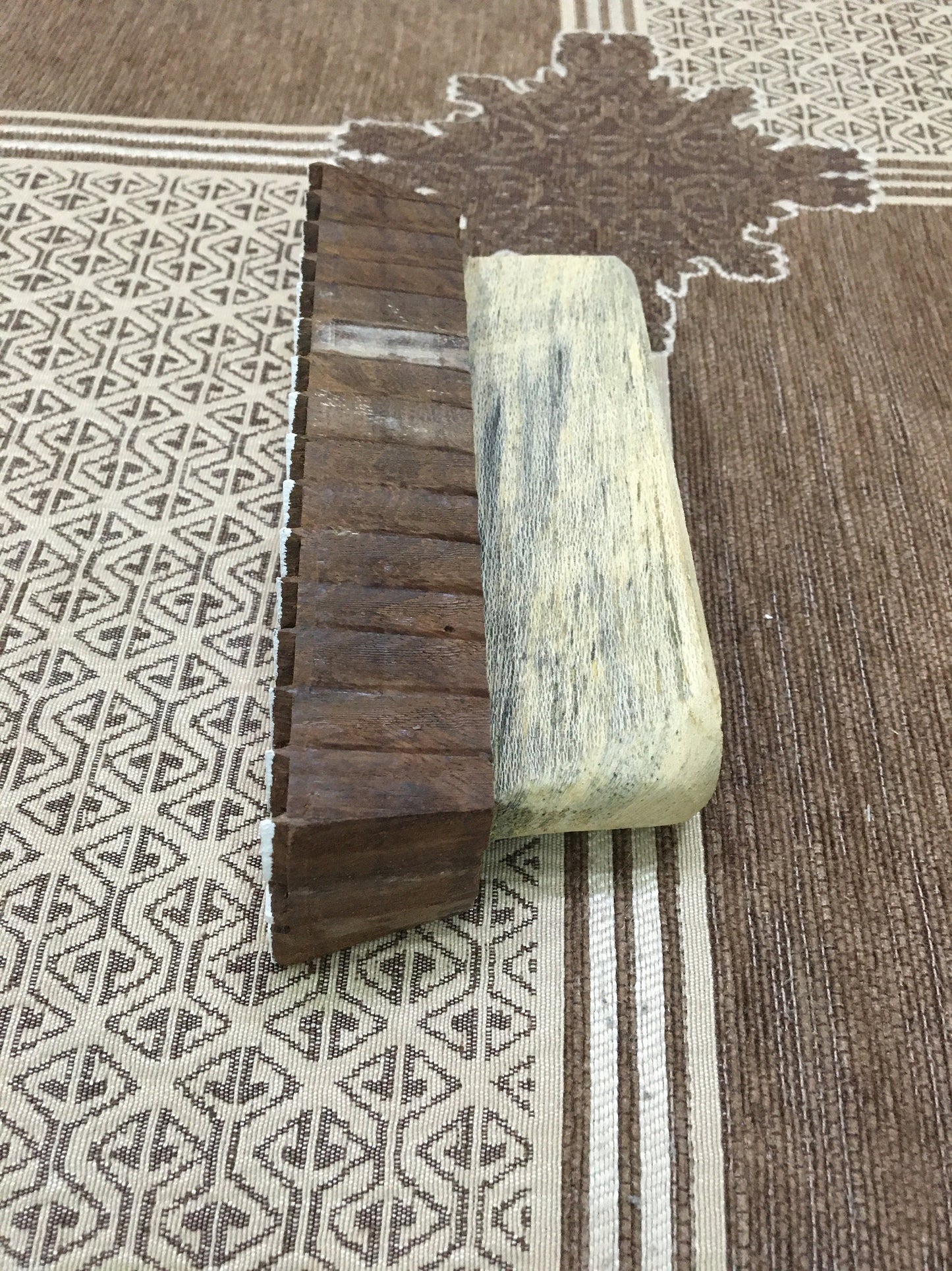 Timeless Elegance:Traditional Large Handled Indian Wooden Print Block -Indian Ethnic Border,hand carved block; textile stamp; pottery stamp,