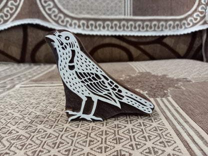 Woodpecker Bird ,pottery stamp ceramic mould scrapbooking tjap batik printing floral carved stamps.