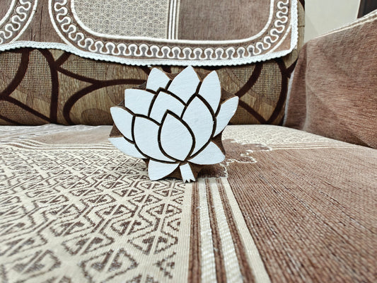 Solid Lotus pottery stamp ceramic mold scrapbooking tjap batik printing floral carved stamps.